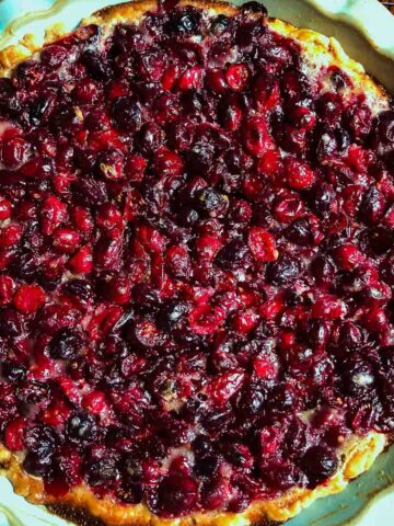 Cranberry Pie With Cream Cheese Crust.