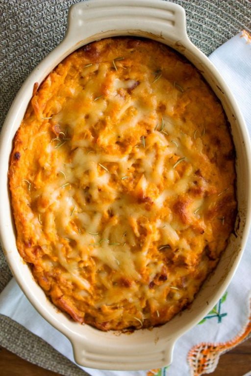 Savory Sweet Potato Casserole- The Bossy Kitchen