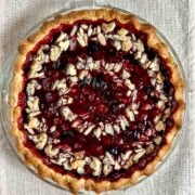 Sour Cherry Pie overhead image.