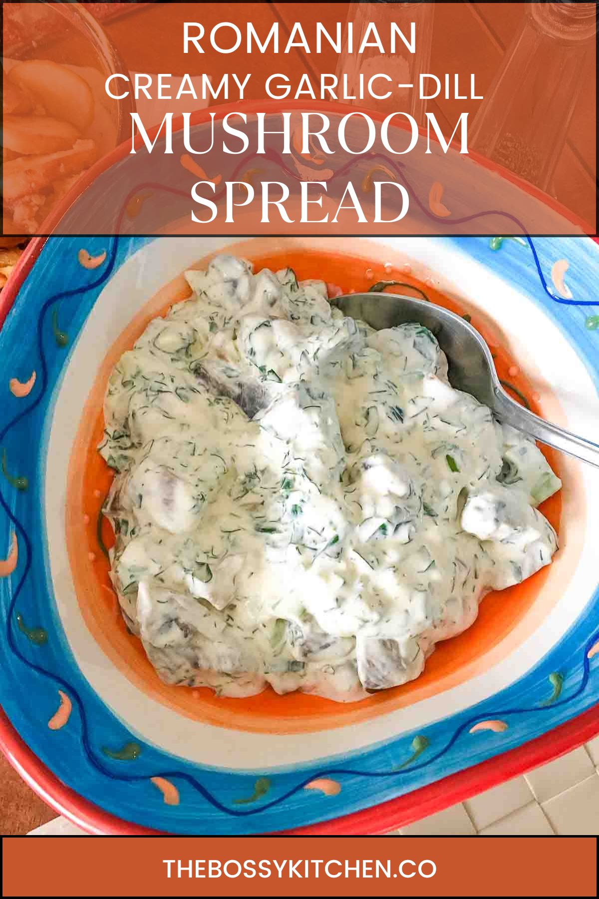 Romanian Mushroom Spread Pinterest collage.