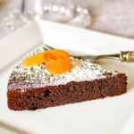 Flourless Chocolate Slice close up0