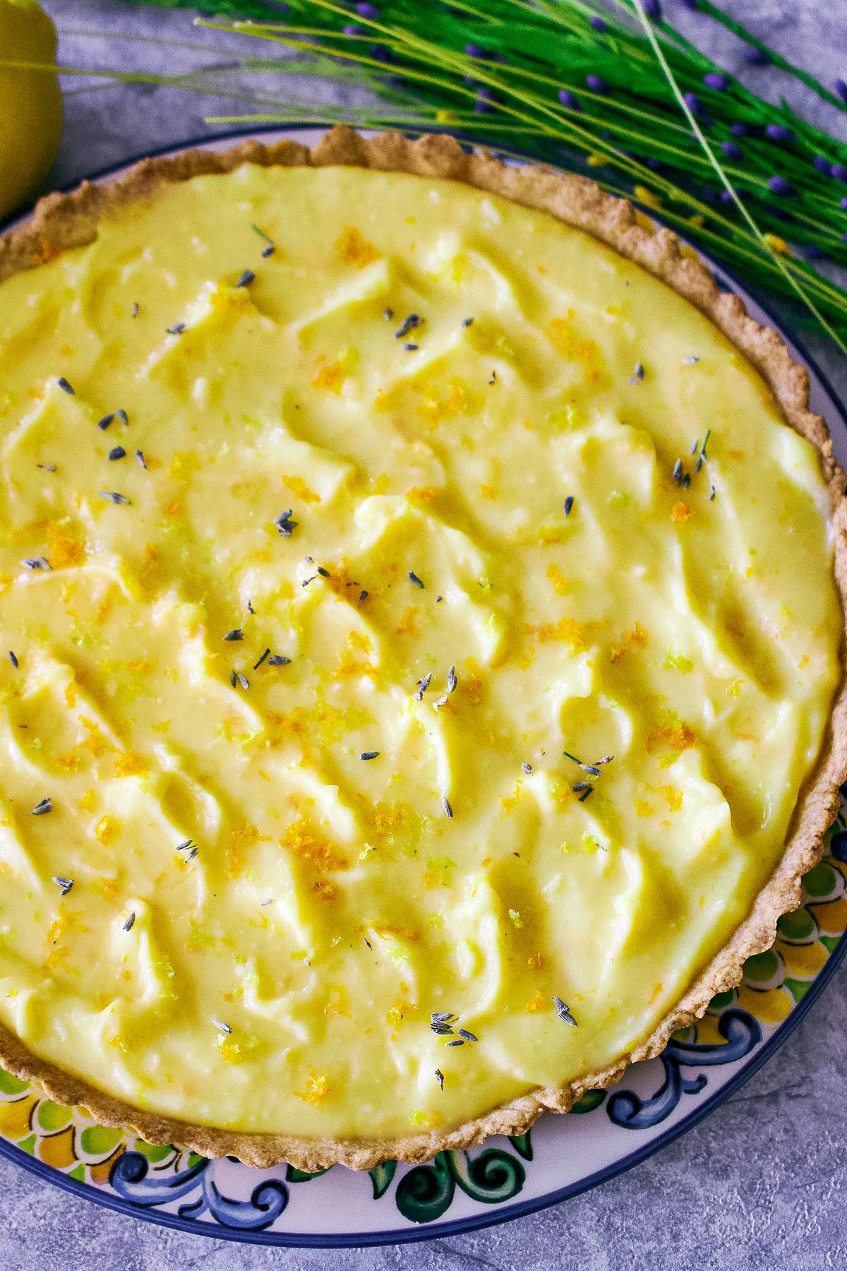 Citrus Curd Pie close up0