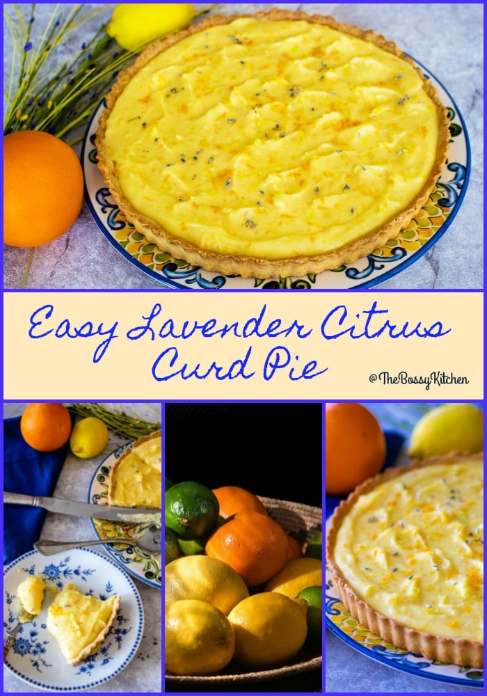 Easy Lavender Citrus Curd Pie- featured picture