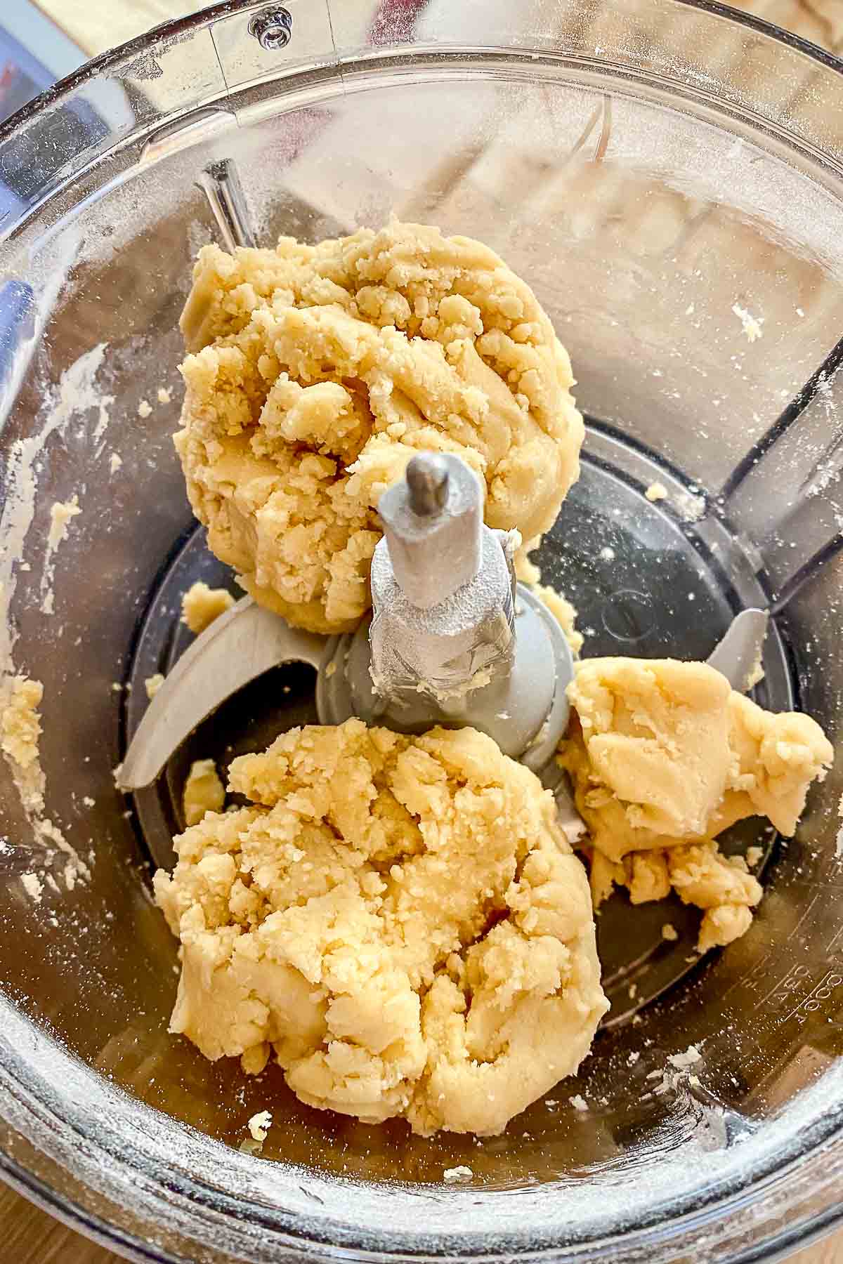 Making the crust in the food processor.