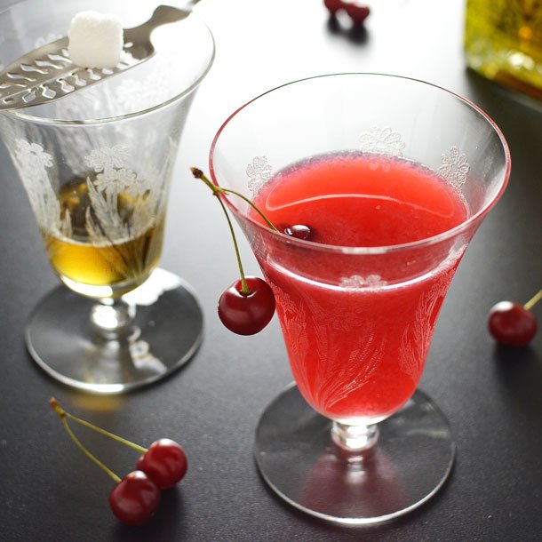 sour cherry absinthe cocktail
