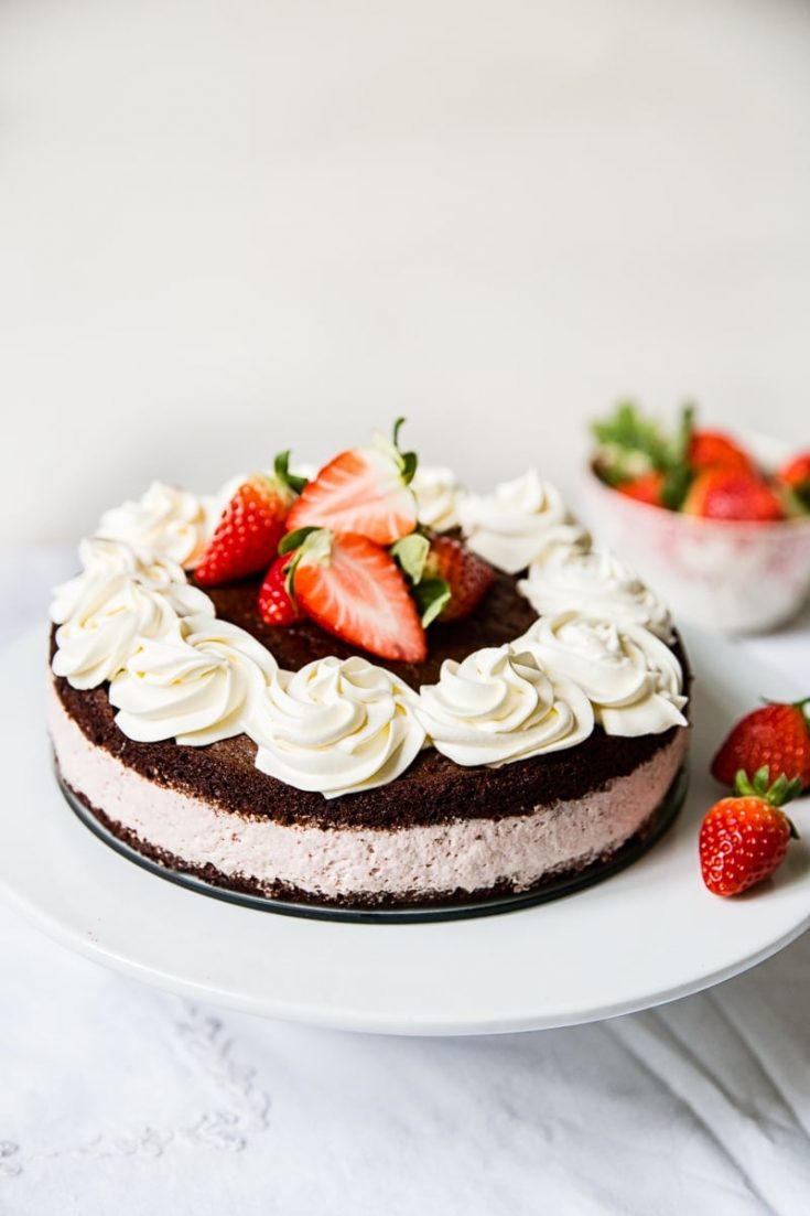 Chocolate Strawberry Mousse Cake