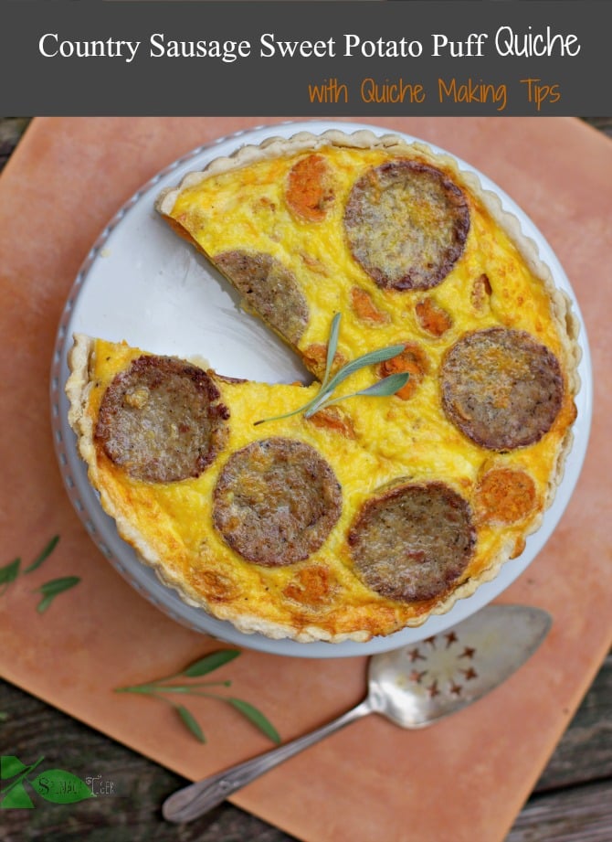 Country Sausage Quiche from Spinach Tiger