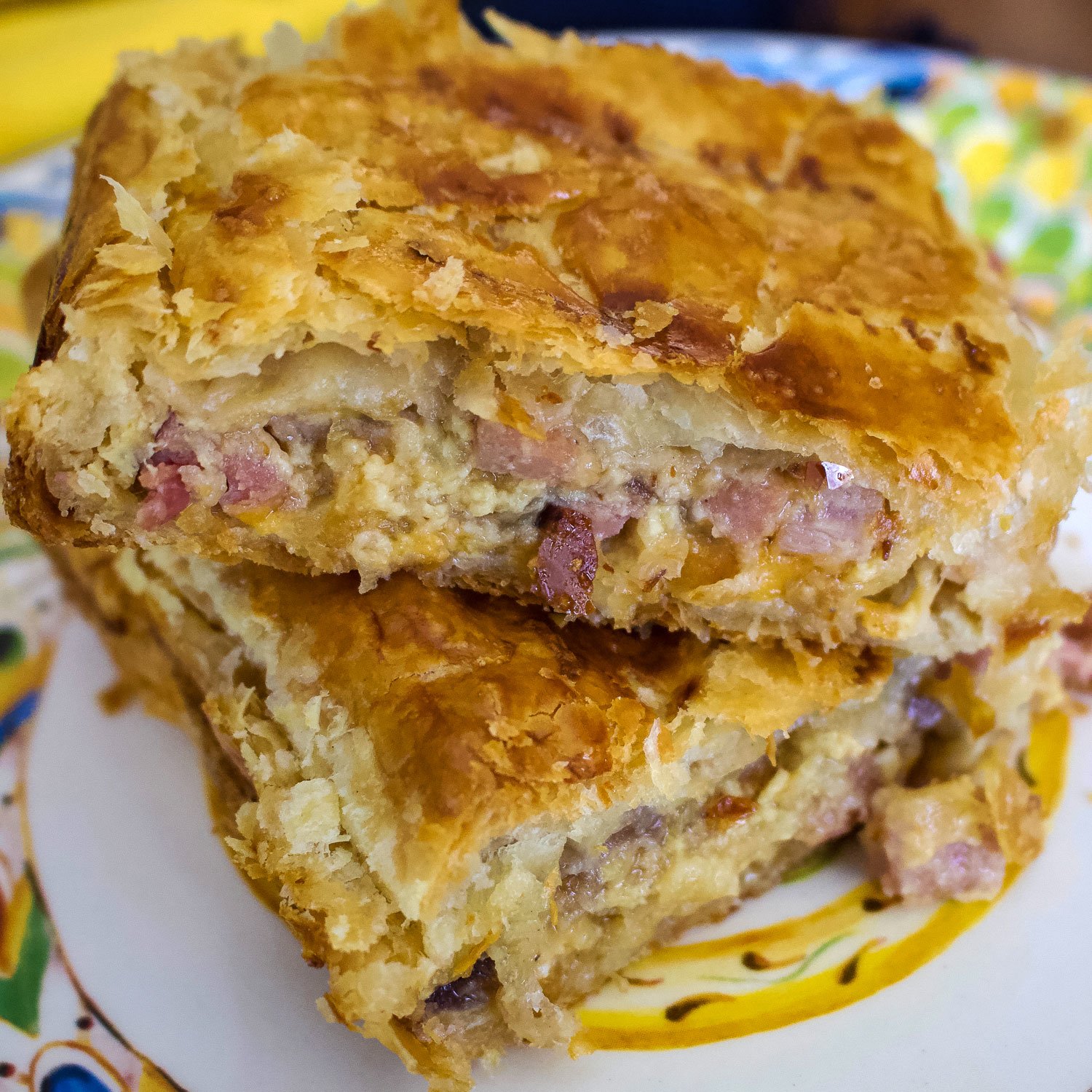 Ham Cheese And Onion Puff Pastry Slab Pie The Bossy Kitchen