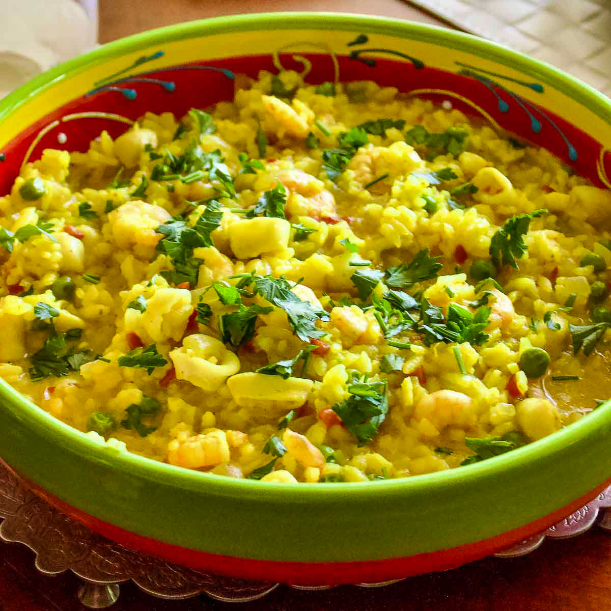 Yellow Rice With Seafood Featured image.