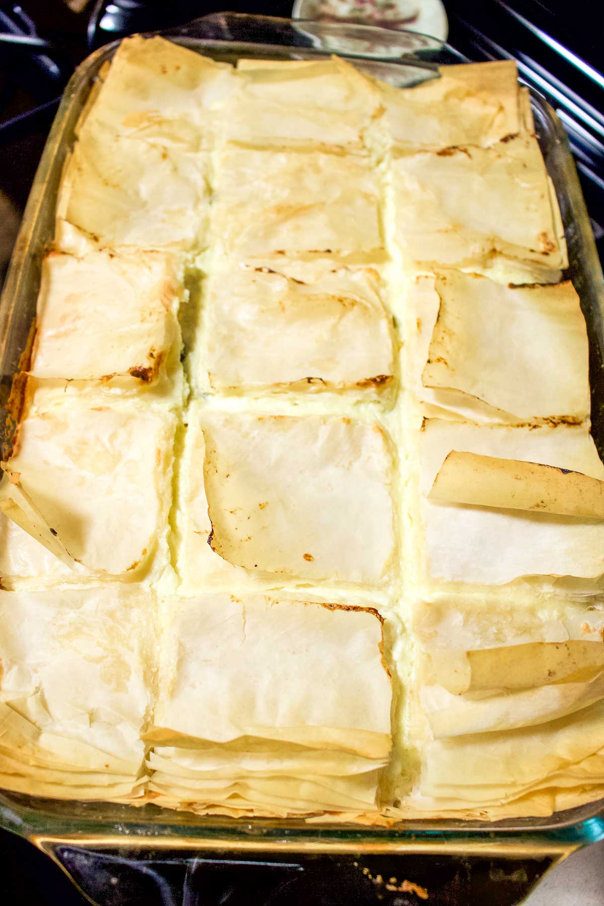 Baked cheese pie.