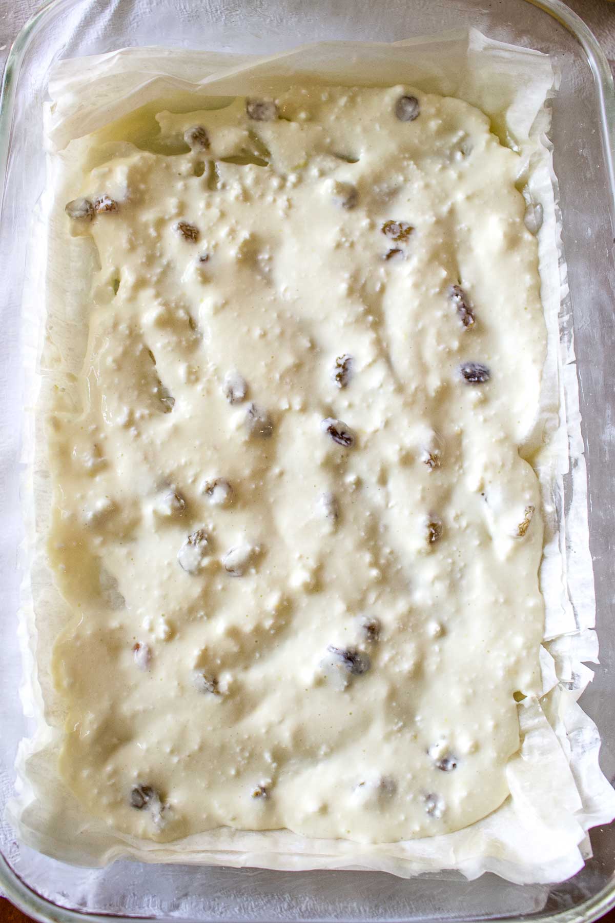 Cheese on phyllo dough.
