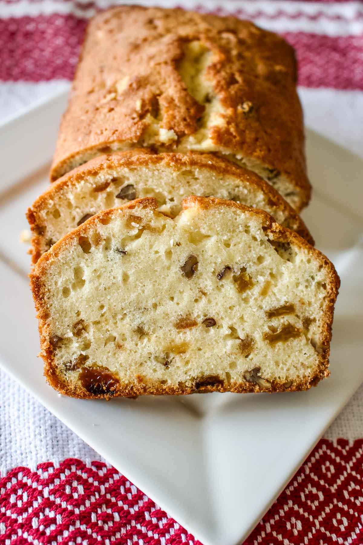 Bishops Bread sliced.