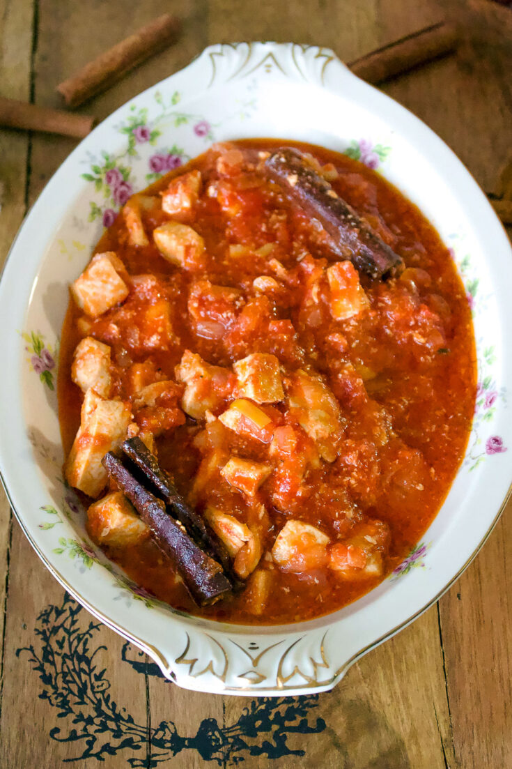 Chicken Stewed in Tomato Garlic and Cinnamon (Kota Kapama) The Bossy