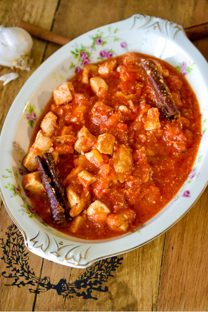 Chicken Stewed in Tomato Garlic and Cinnamon (Kota Kapama) The Bossy
