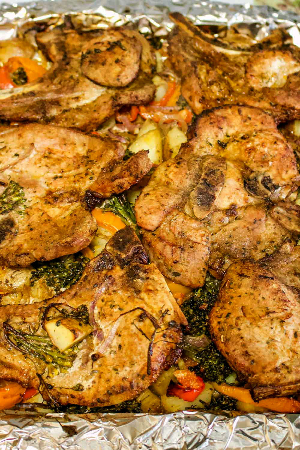 Pork Chops with Roasted Vegetables The Bossy Kitchen