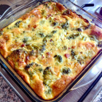 Crustless Broccoli And Bacon Quiche square photo