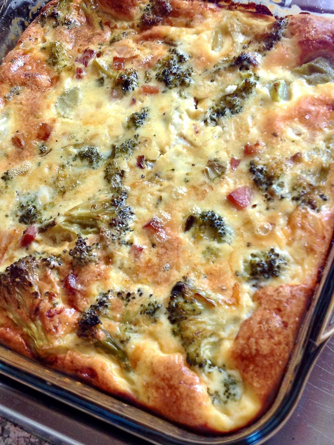 Crustless Broccoli And Bacon Quiche0