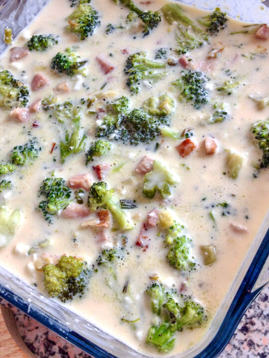 Crustless Broccoli Bacon Quiche