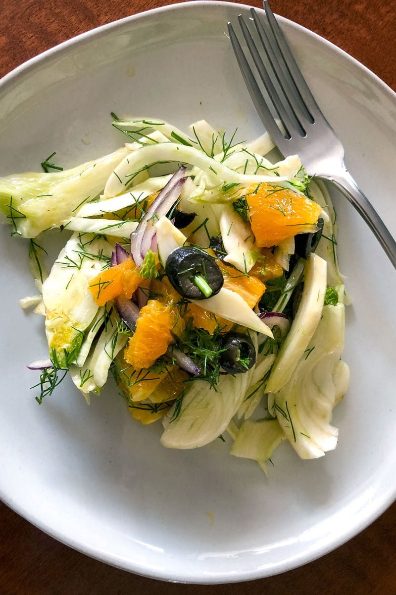 Orange And Fennel Salad- overhead picture