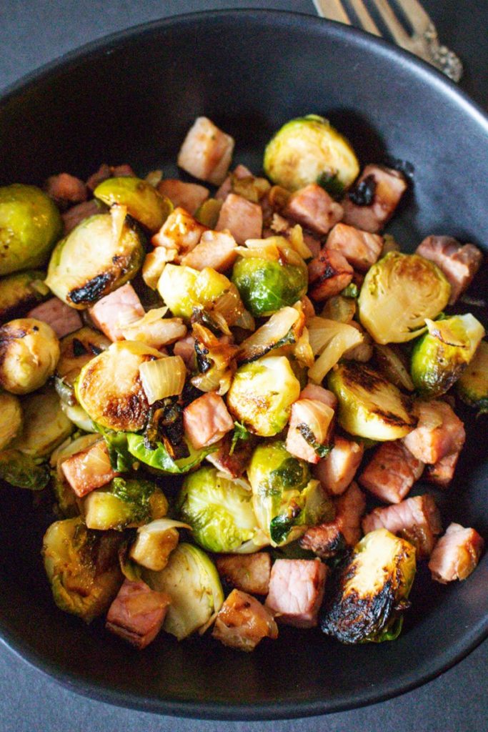 Cast Iron Brussels Sprouts with Ham66