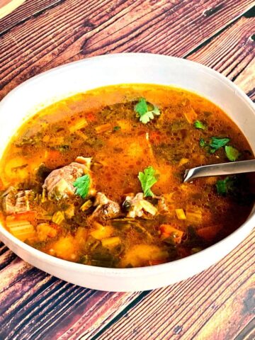 Instant Pot Beef Vegetable Soup- featured picture