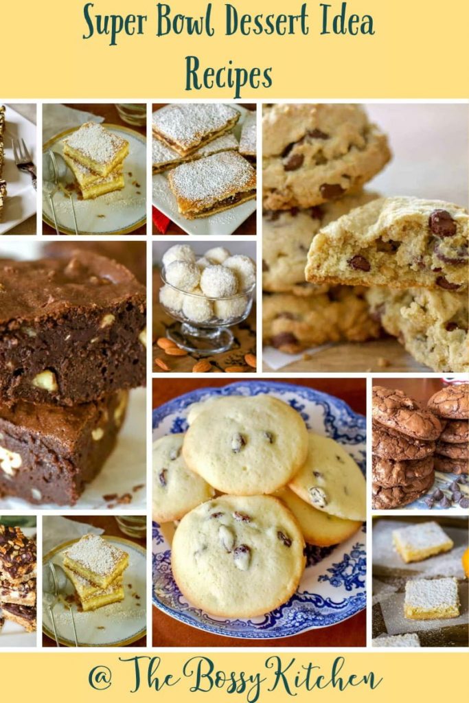 Super Bowl Dessert Idea Recipes- featured photo for Pinterest