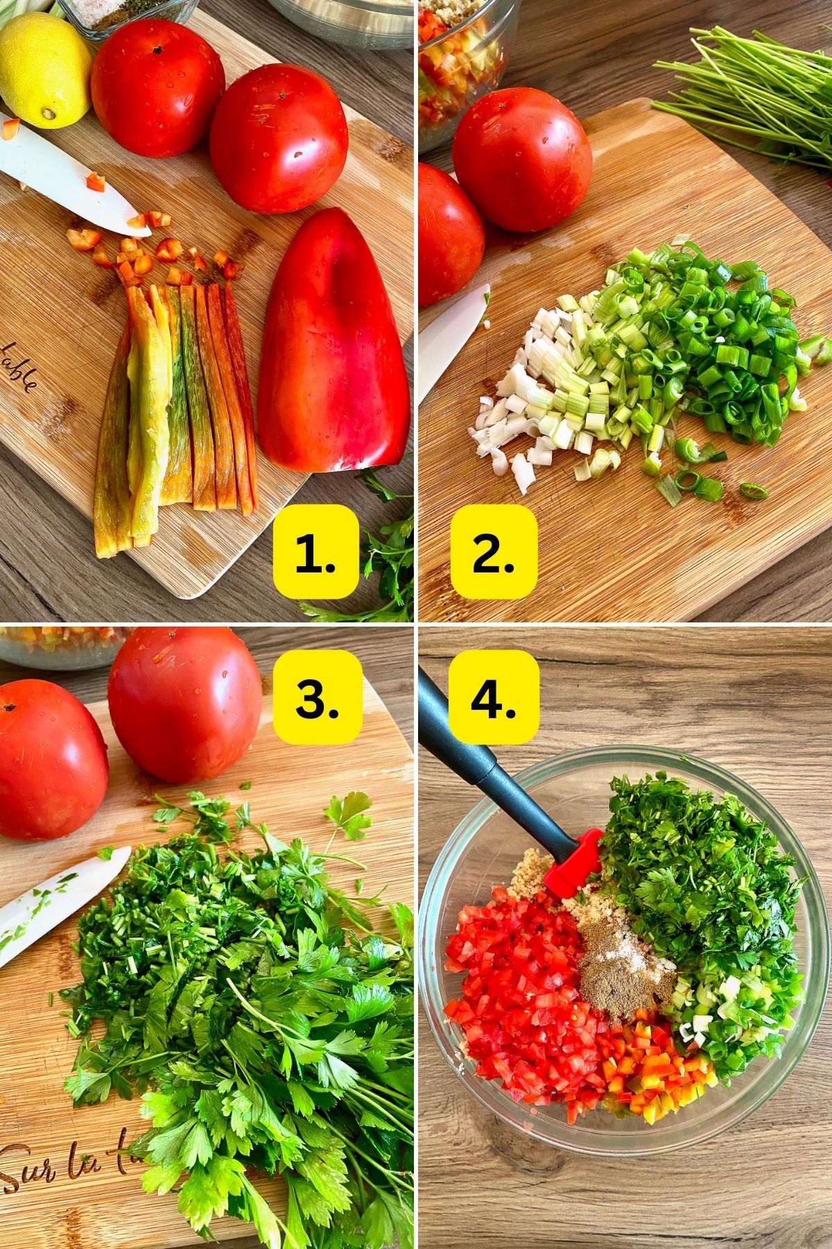 Steps to make Quinoa Tabbouleh (collage)
