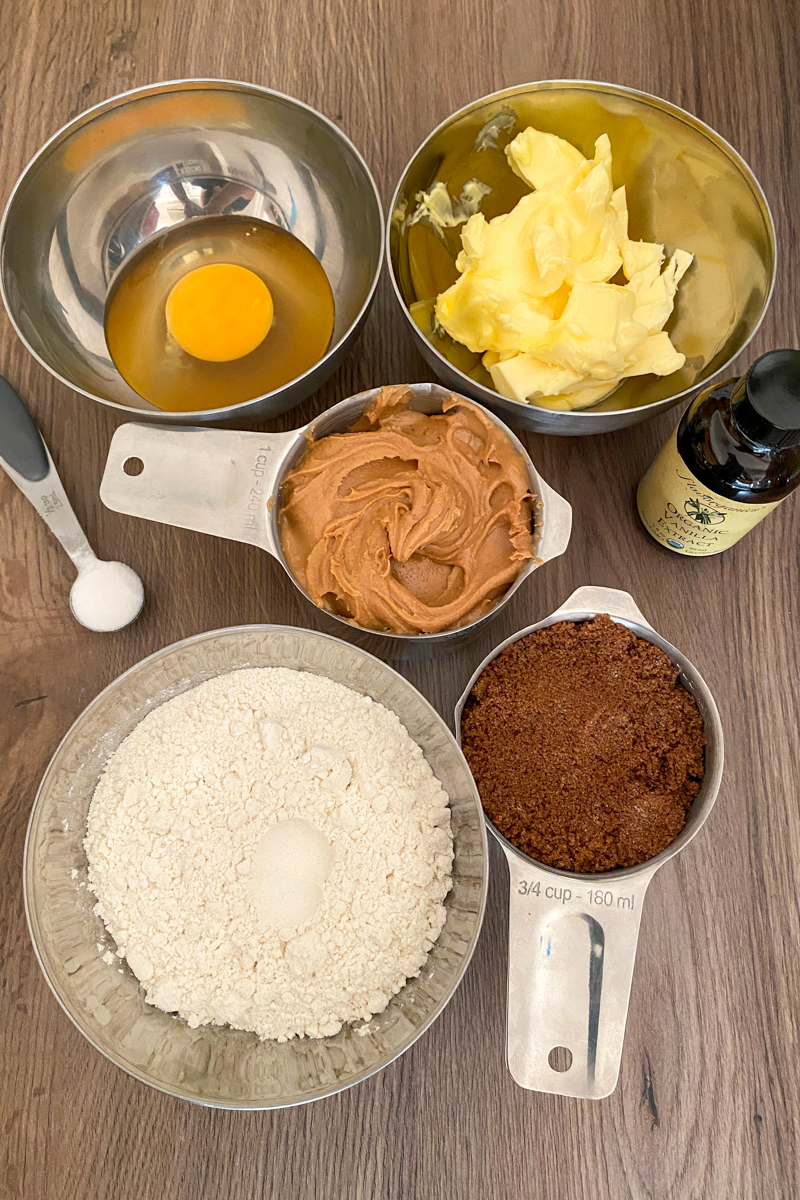 Peanut butter cookies ingredients_