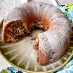 Cinnamon Swirl Coffee Cake on a platter square picture0