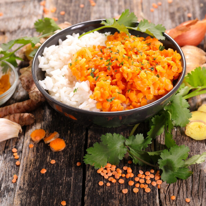 Dal Bhat (lentils and rice)