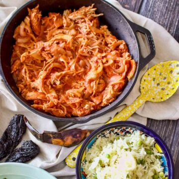 Chicken Tinga with rice.