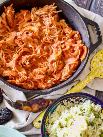 Chicken Tinga with rice.