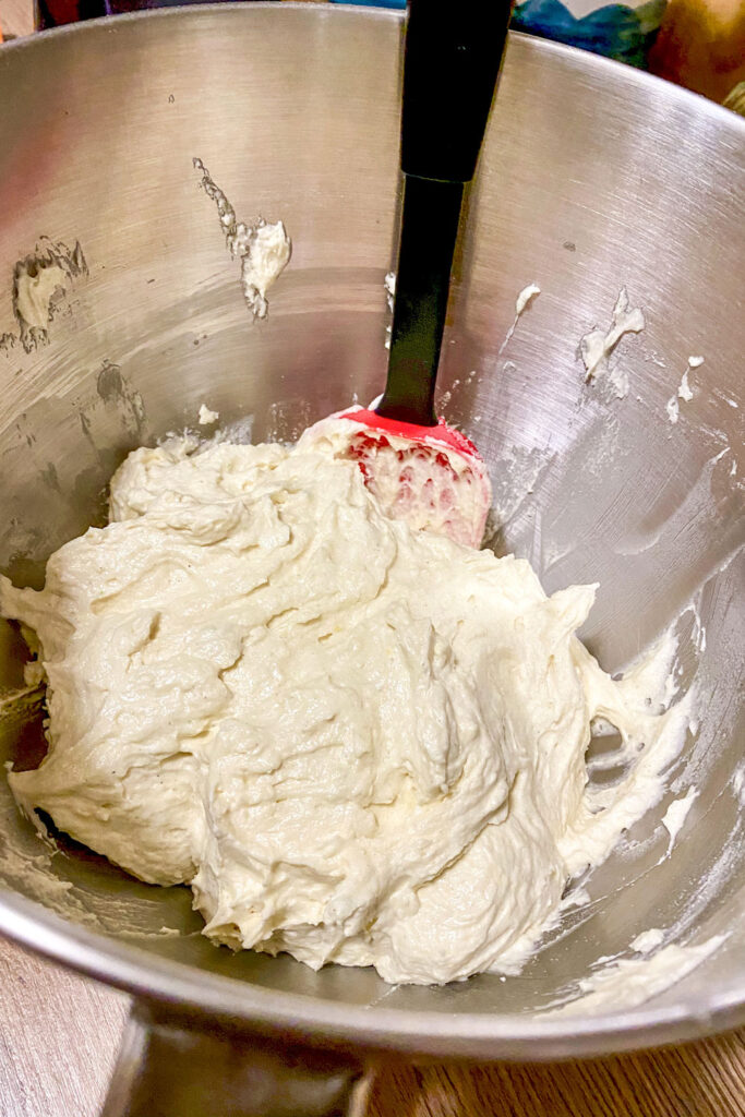 Lemon Cream cheese cookie batter0