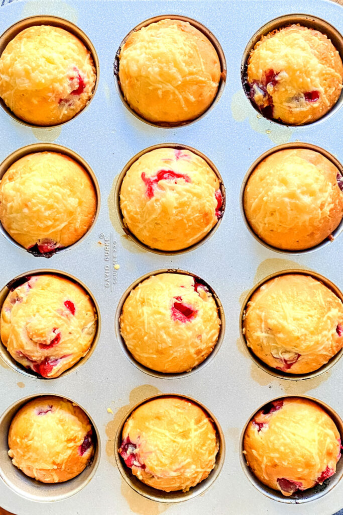 baked cranberry muffins