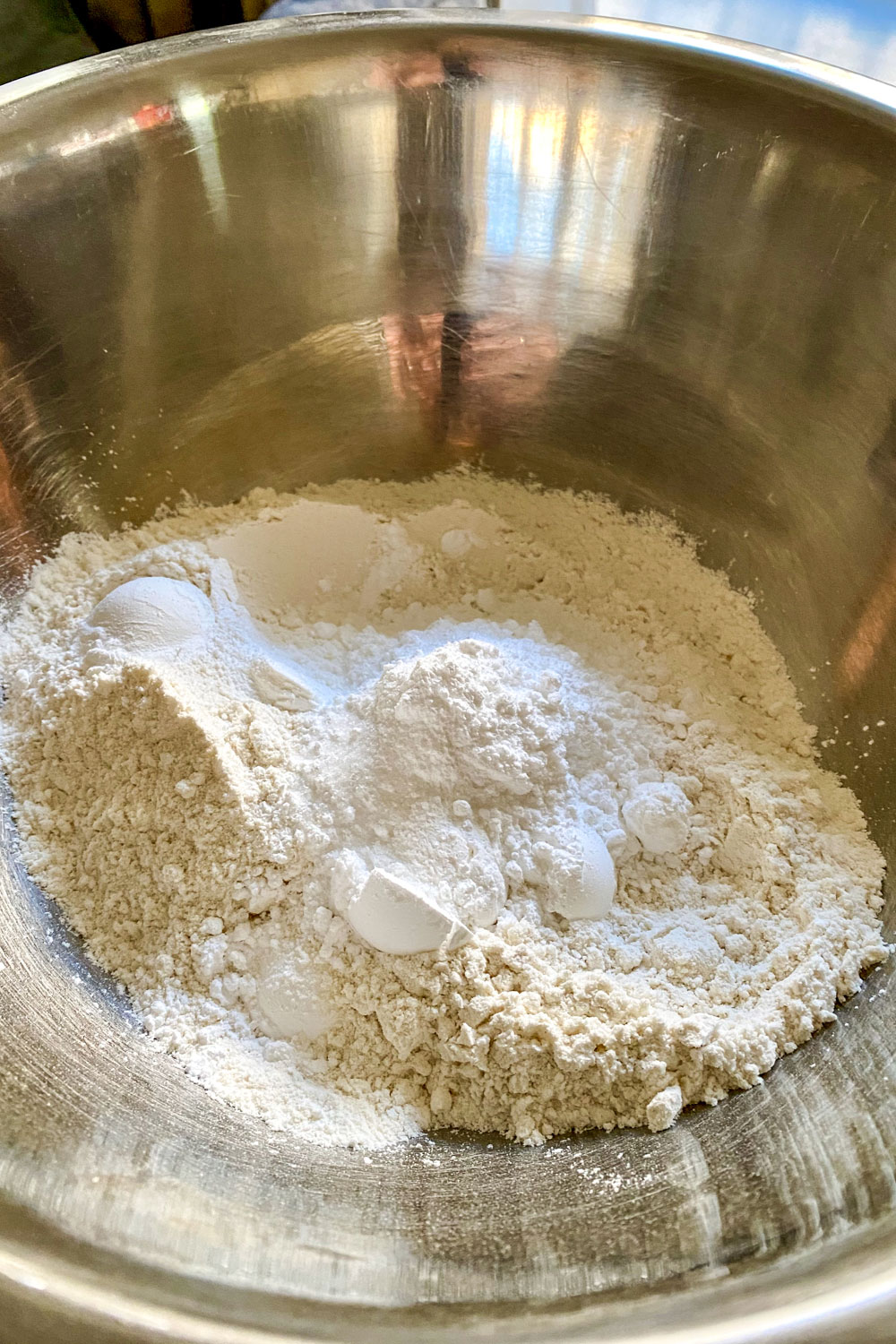 flour in the bowl