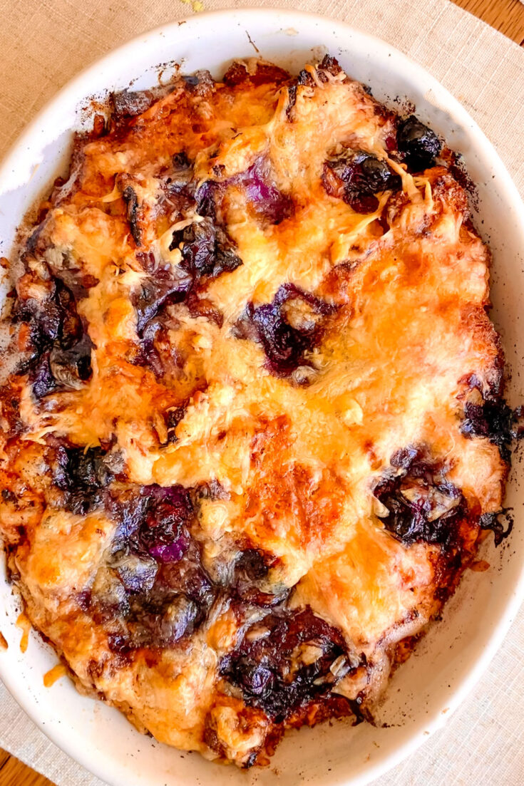 Blueberry Bread Pudding With Cheddar0