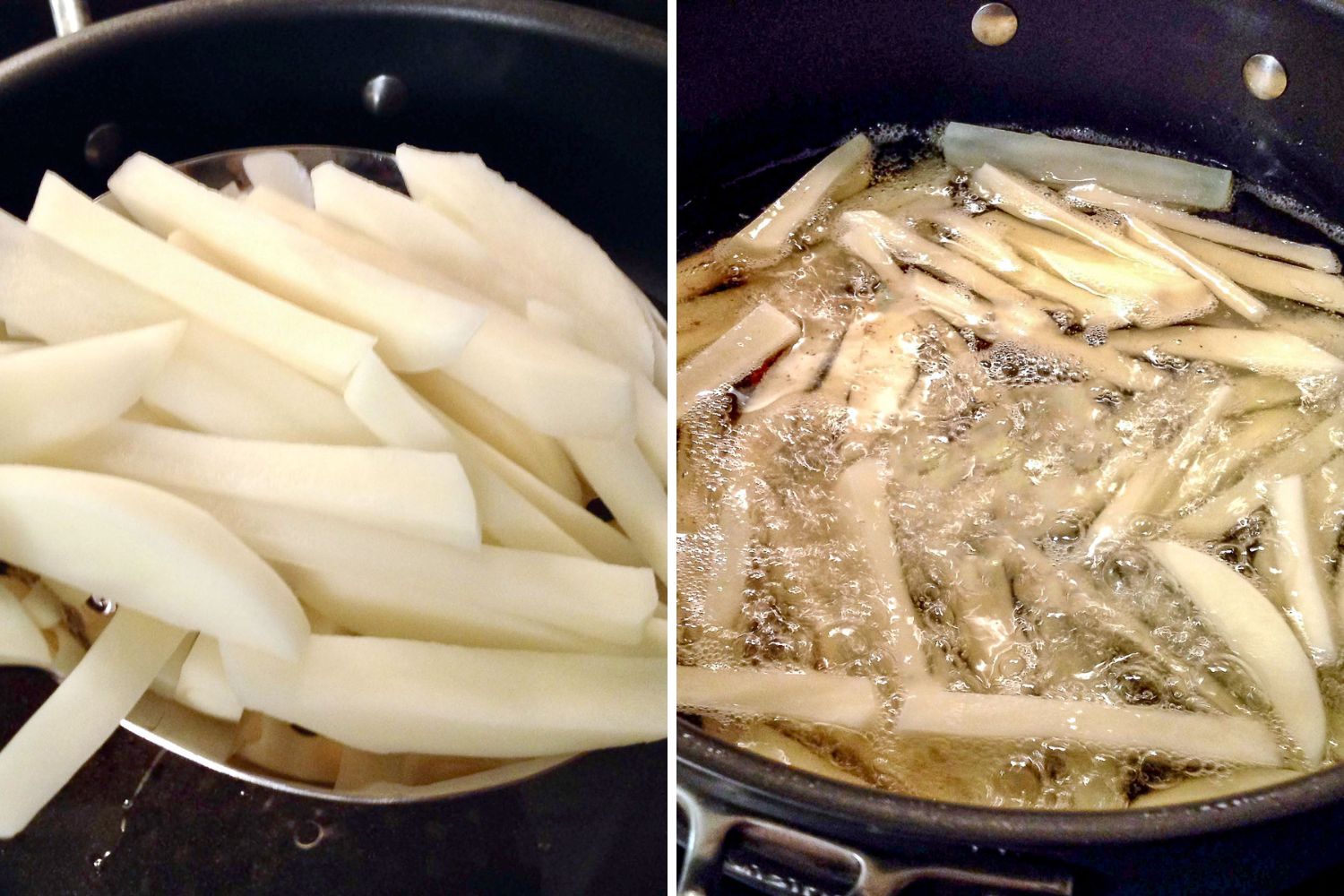 Frying potatoes Homemade Frech Fries
