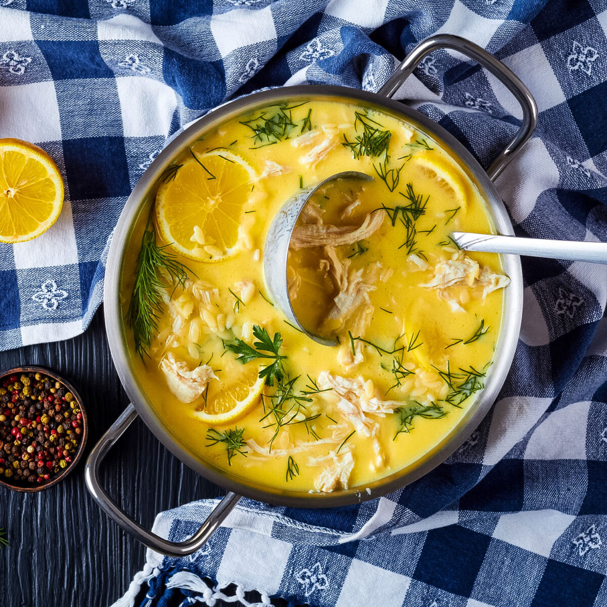 Greek Lemon Chicken Soup square photo0