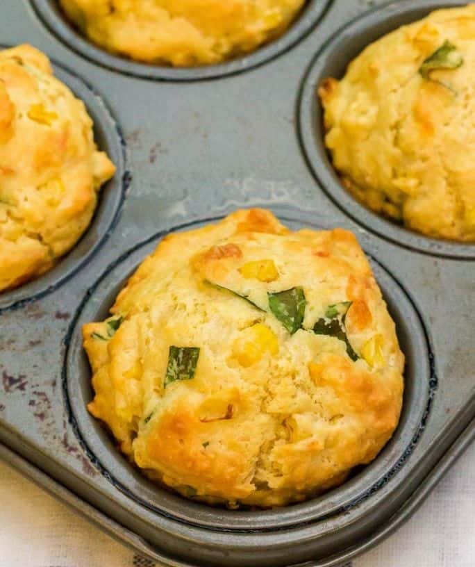 Fresh Corn and Basil Muffins FEATURE