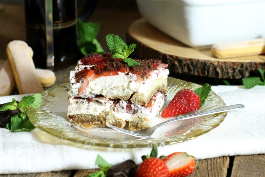 Strawberry Tiramis closeup