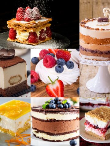 20 Creamy Layered Desserts Colage