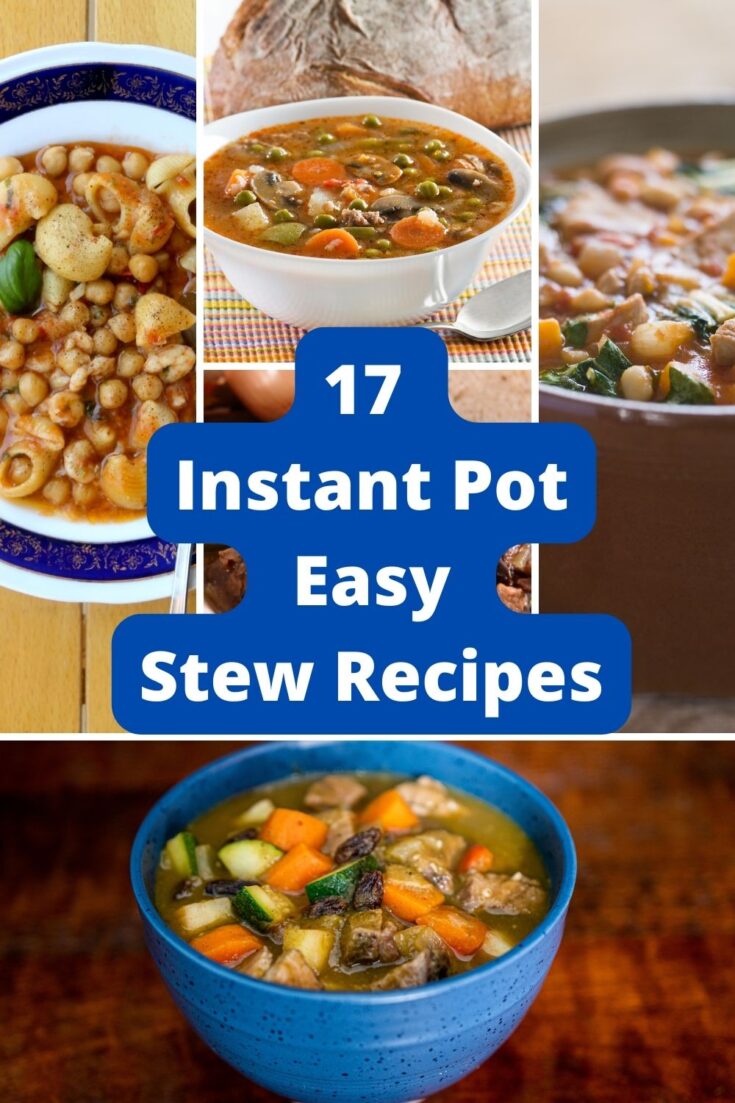 17 Instant Pot Easy Stew Recipes collage of stew photos