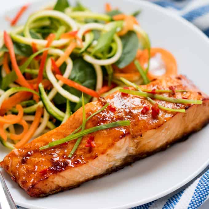 Honey Garlic Baked Salmon square
