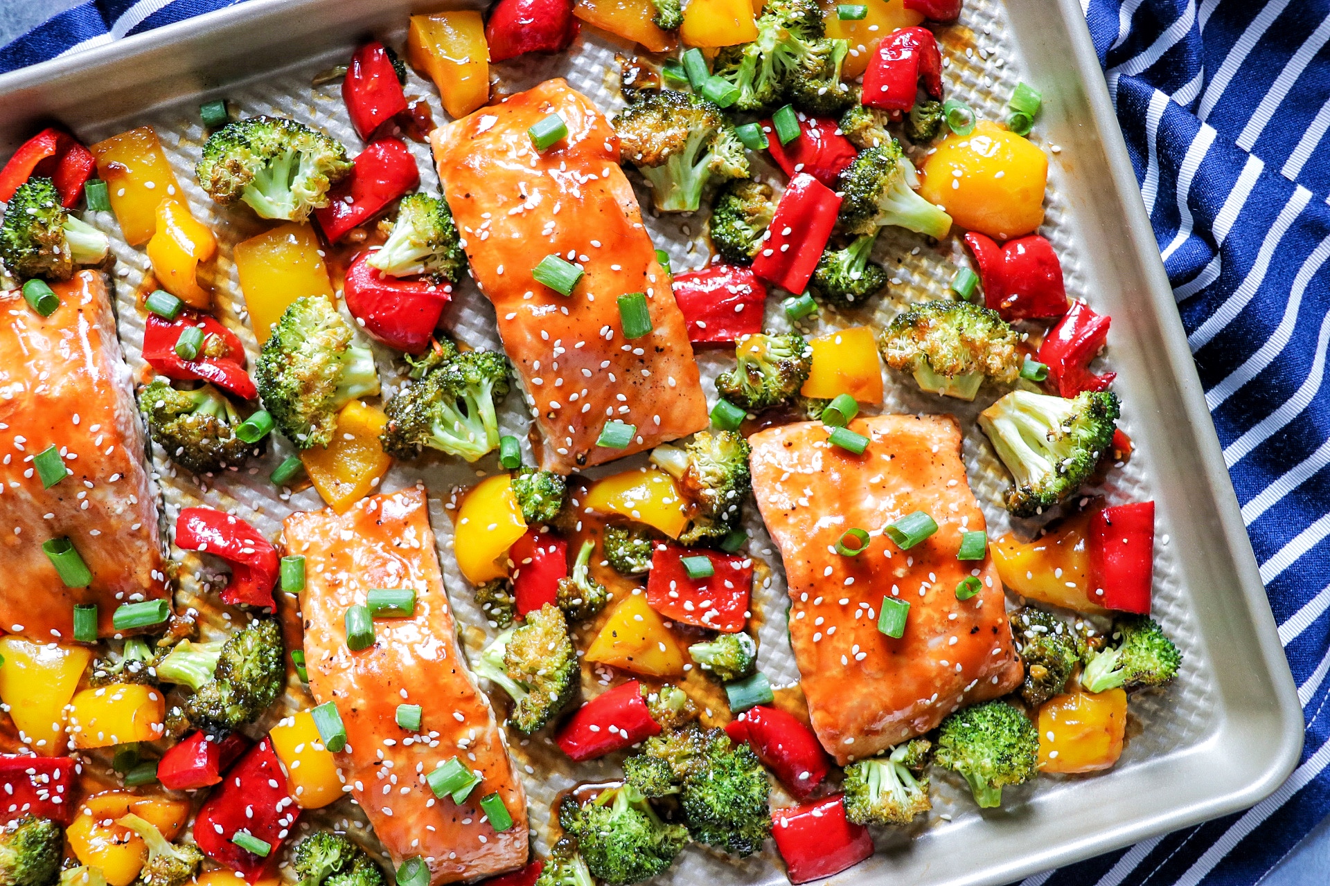 Sheet Pan Teriyaki Salmon and Veggies