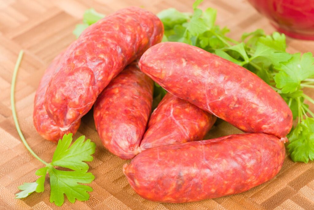 Mexican chorizo on table for Potatoes with Mexican Sausage
Papas Con Chorizo Recipe