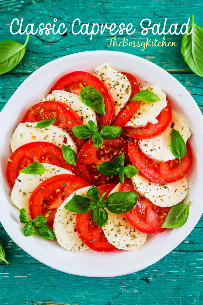 Classic Caprese Salad Pinterest Pin
