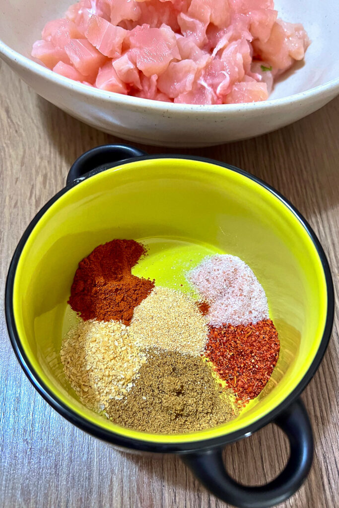 Spices for easy chicken tacos