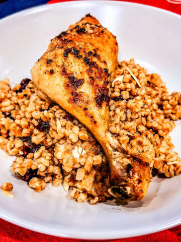 Pearl Barley With Cranberries and Almonds square size photo0