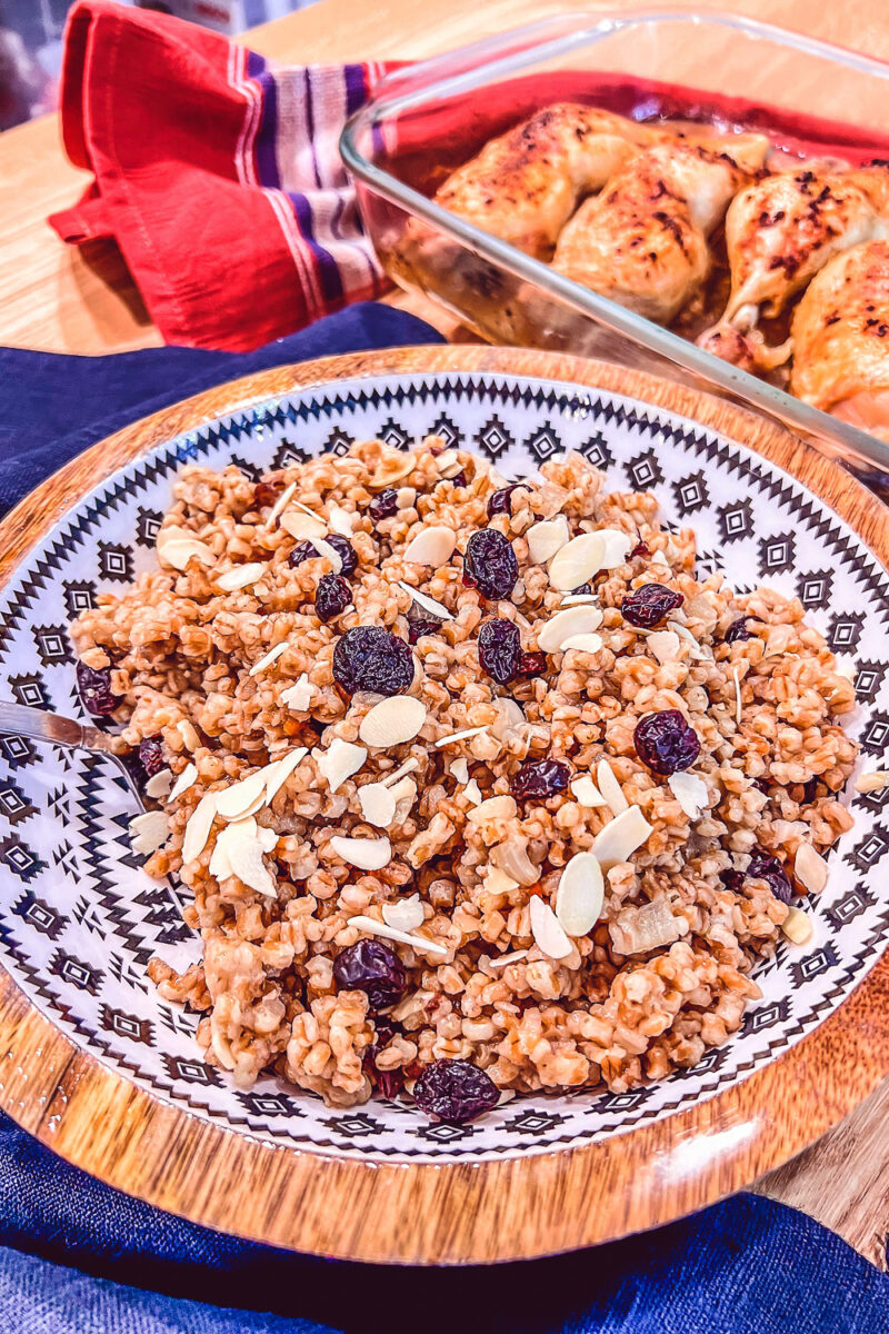 Pearl Barley Cranberry Pilaf In Instant Pot