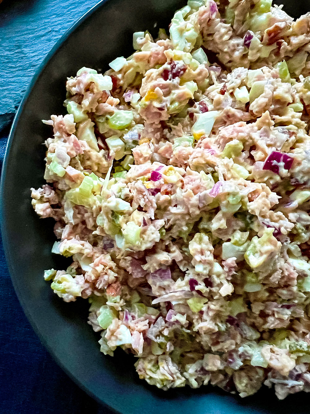Ham salad close up photo